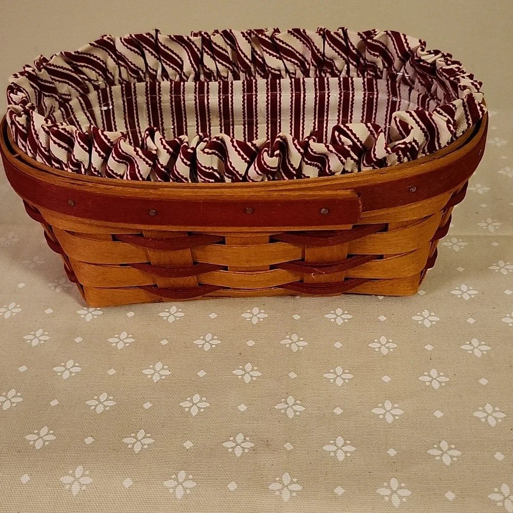 Longaberger Be Mine Basket with Striped Liner